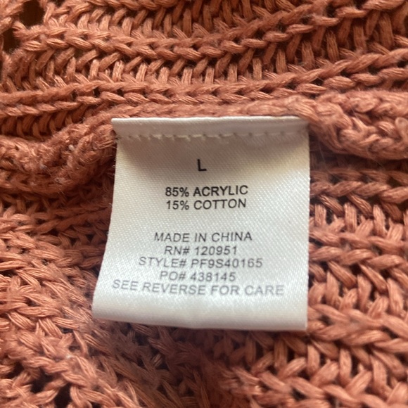 Dusty Rose Pink Long Chunky Cable Knit Cardigan Sweater Duster w/ Braided Detail - Picture 9 of 9